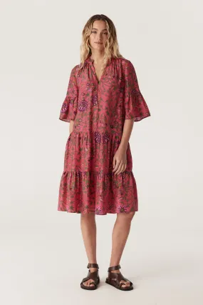 Balmoral Tiered Dress - Pink Floral