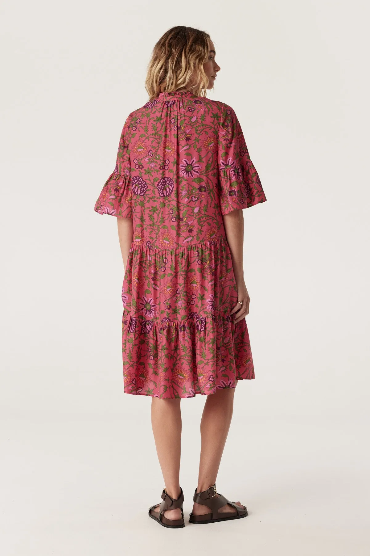 Balmoral Tiered Dress - Pink Floral