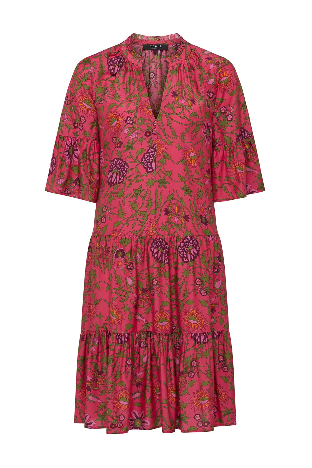 Balmoral Tiered Dress - Pink Floral