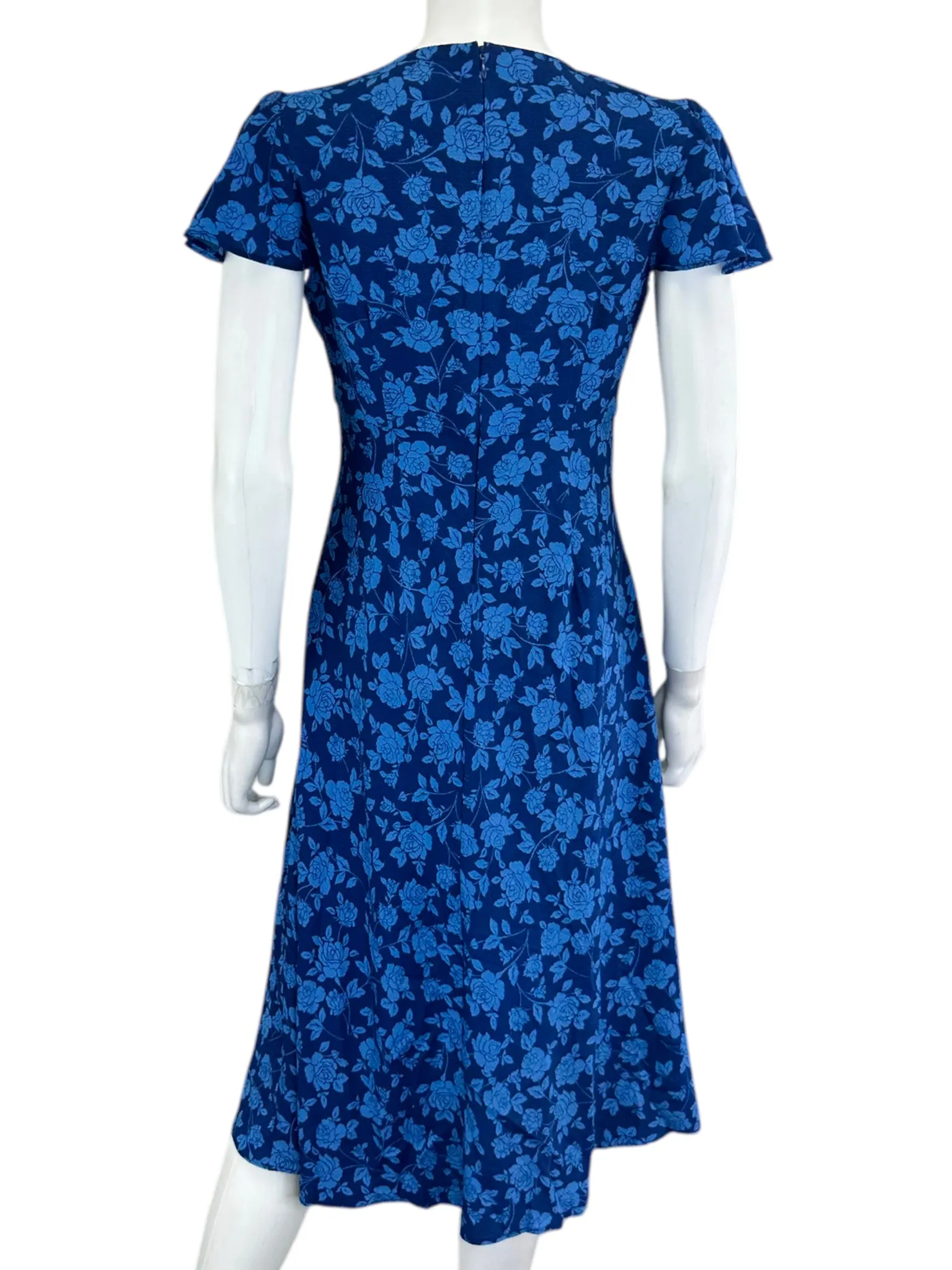 bcbg Paris Blue Floral Print Maxi Dress Size S