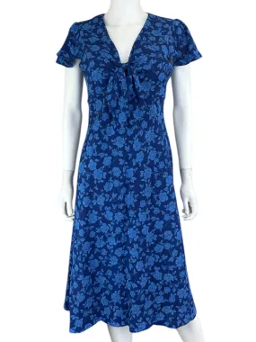 bcbg Paris Blue Floral Print Maxi Dress Size S