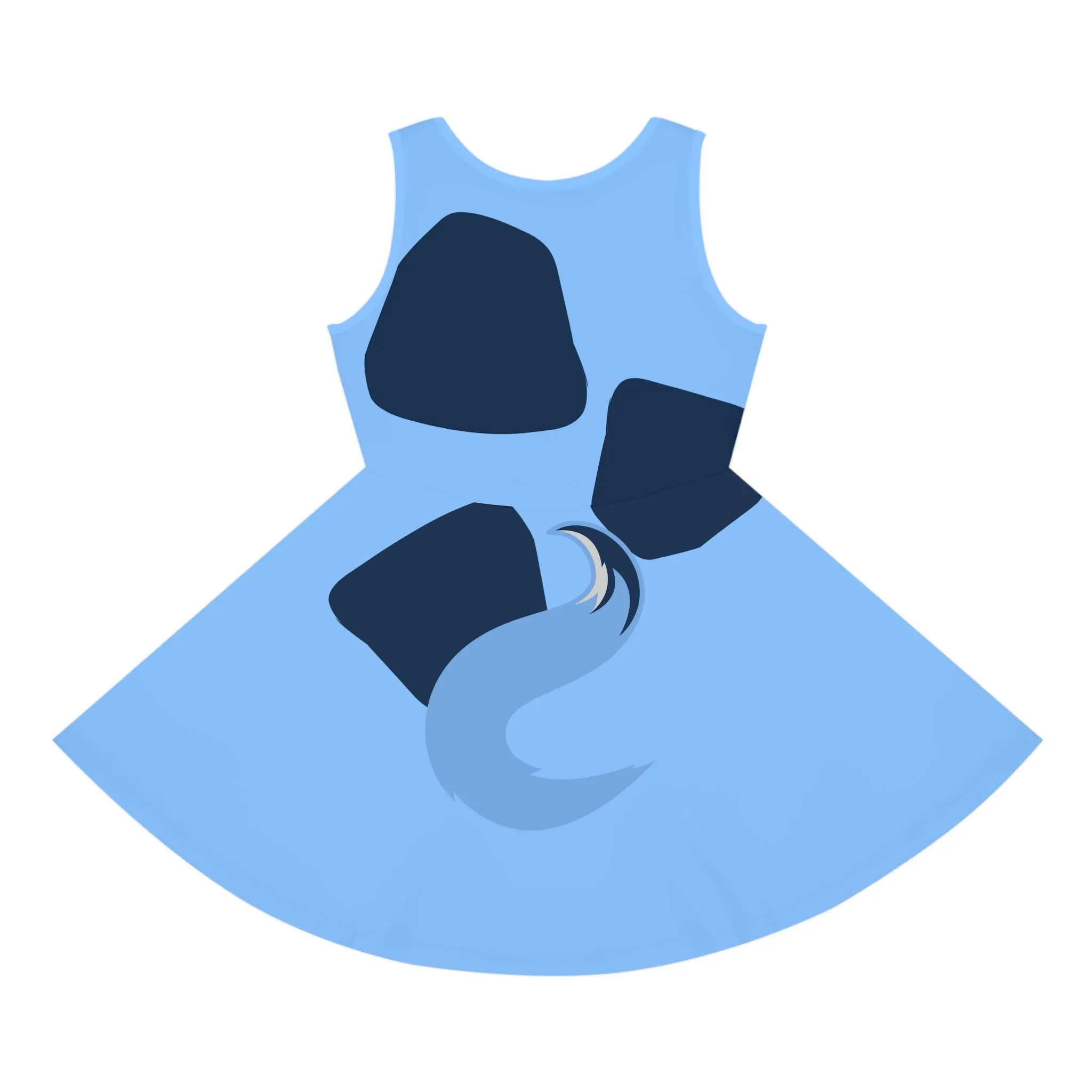 Blue Heeler Dog Girls' Sleeveless Sundress- Costume, Cosplay