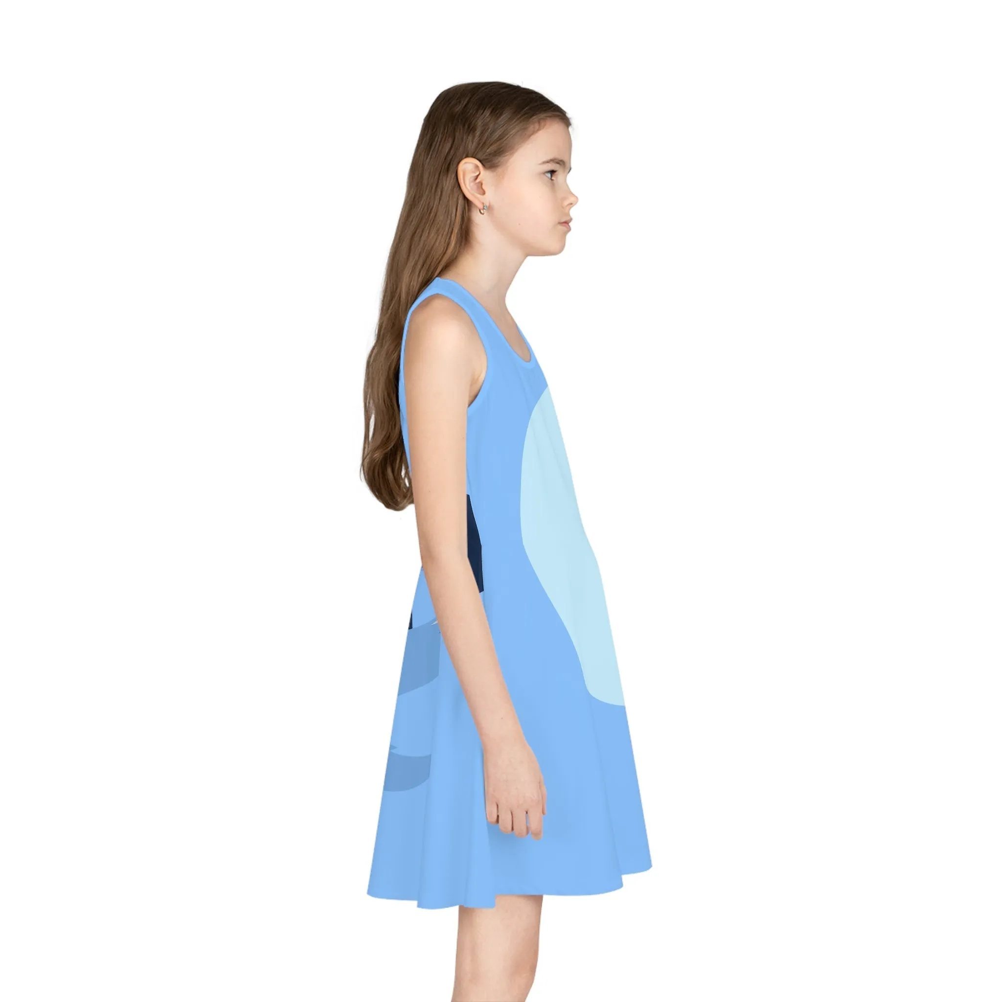 Blue Heeler Dog Girls' Sleeveless Sundress- Costume, Cosplay