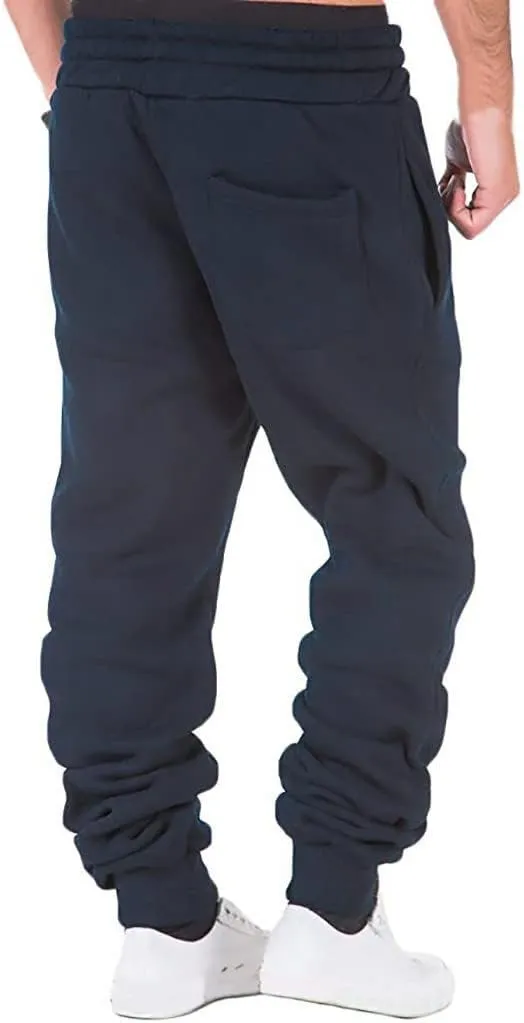 Cargo Sweatpants for Men Big and Tall Casual Fashion Joggers Comfortable Basic Pants Sport Daily Workout Pants Men's