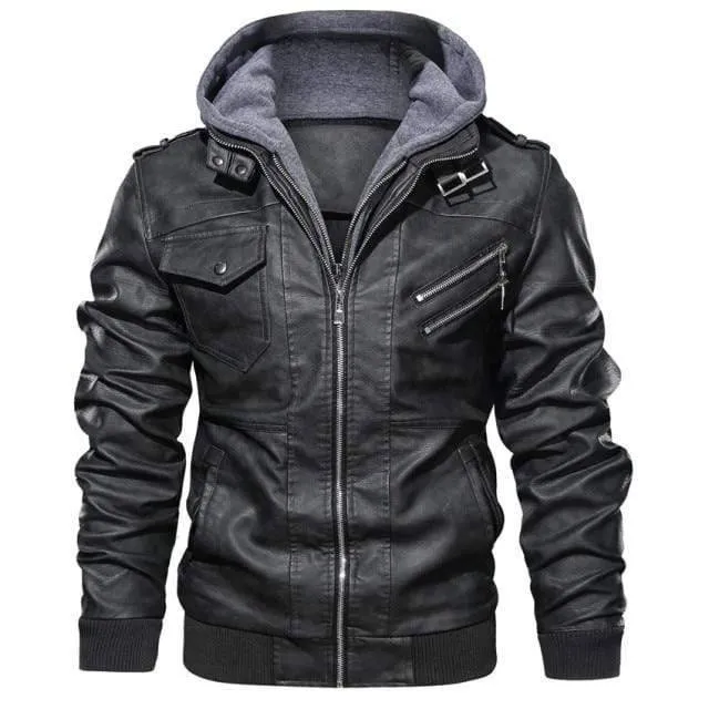 Casual Biker Leather Jacket