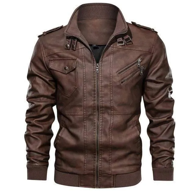 Casual Biker Leather Jacket