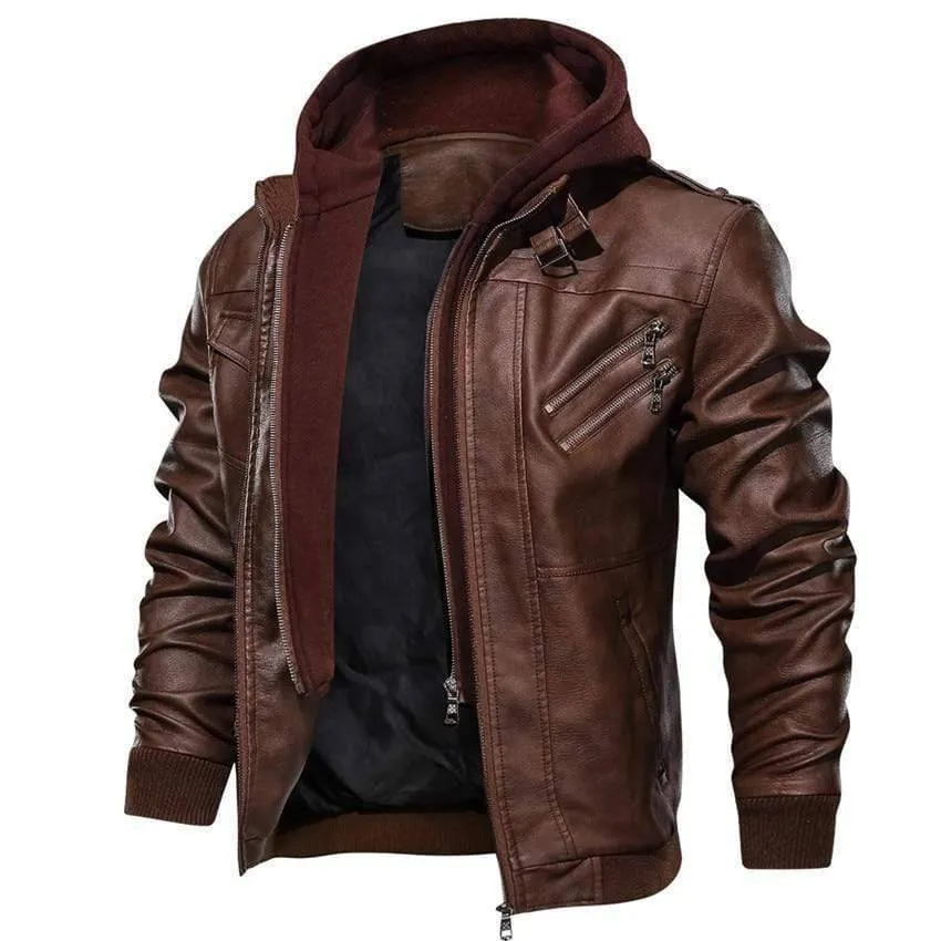 Casual Biker Leather Jacket