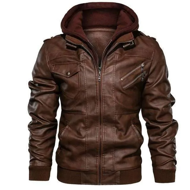 Casual Biker Leather Jacket