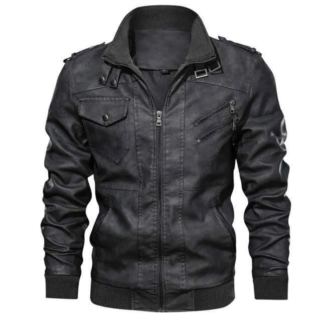 Casual Biker Leather Jacket