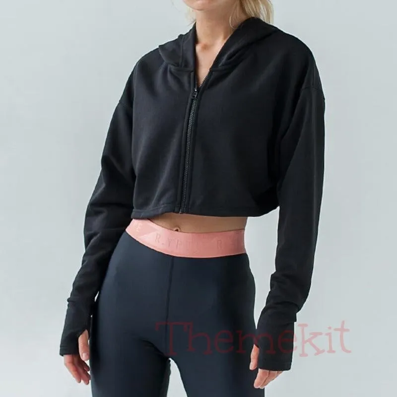 Casual Pure Colour Yoga Jacket