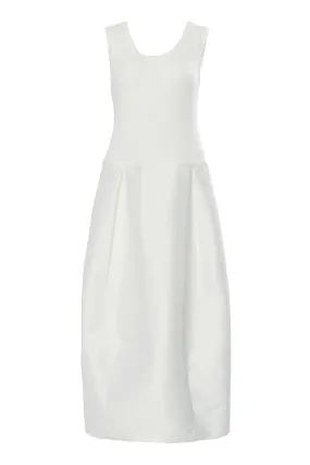 Chic Scoop Neck Sleeveless Satin Spliced Summer Split Maxi Sundress