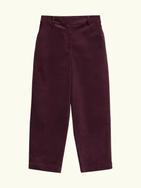 Cord Relaxed Trouser - Burgundy