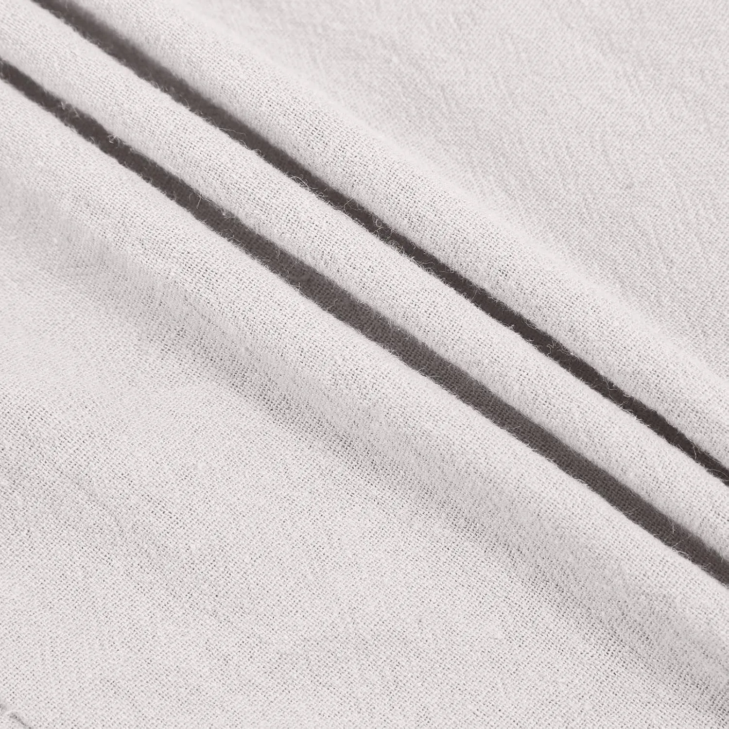 Cotton Linen Pants for Women Wide Leg Elastic Waist Printed Capri Pant Casual Loose Summer Cropped Trousers with Pockets