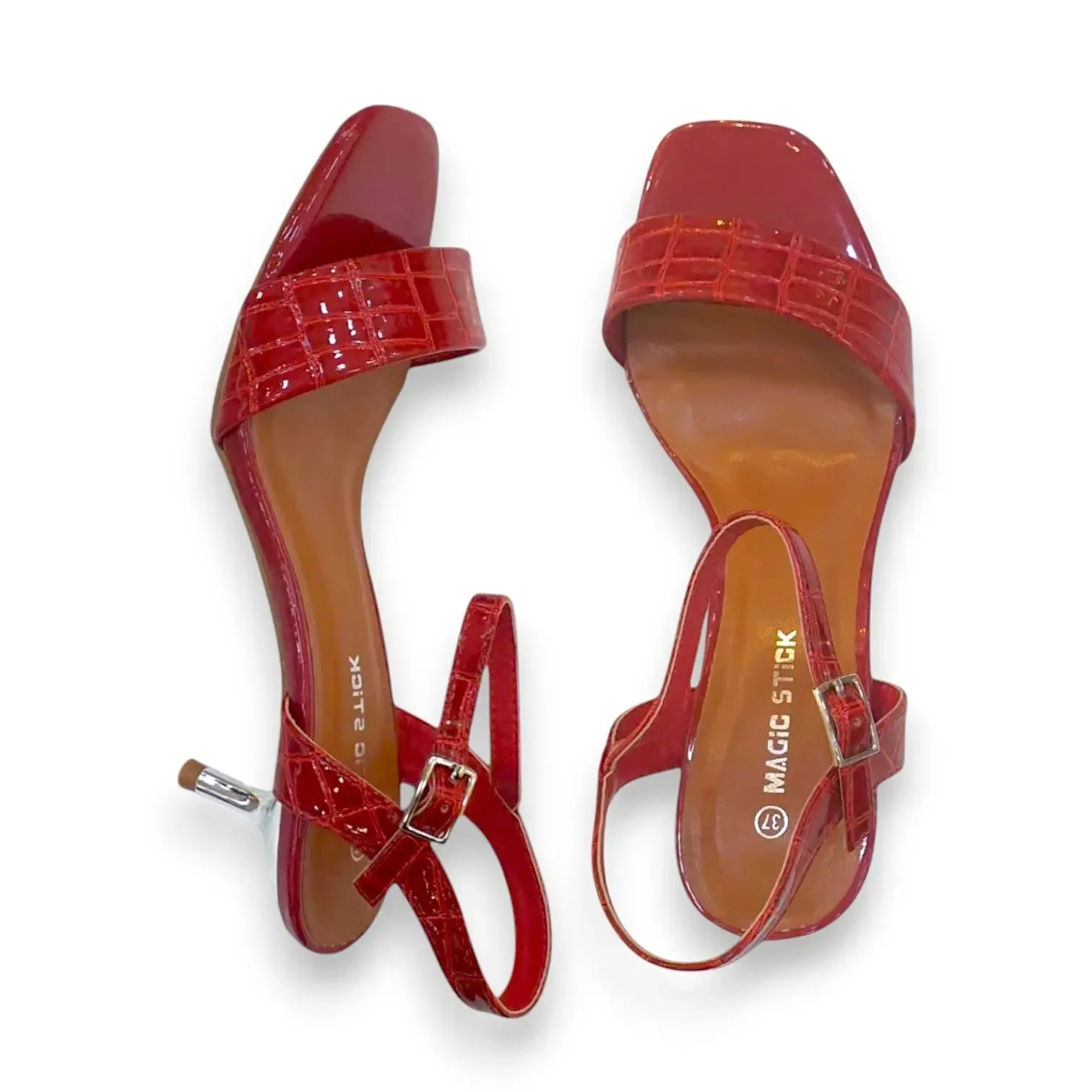 Croc Embossed Sandal