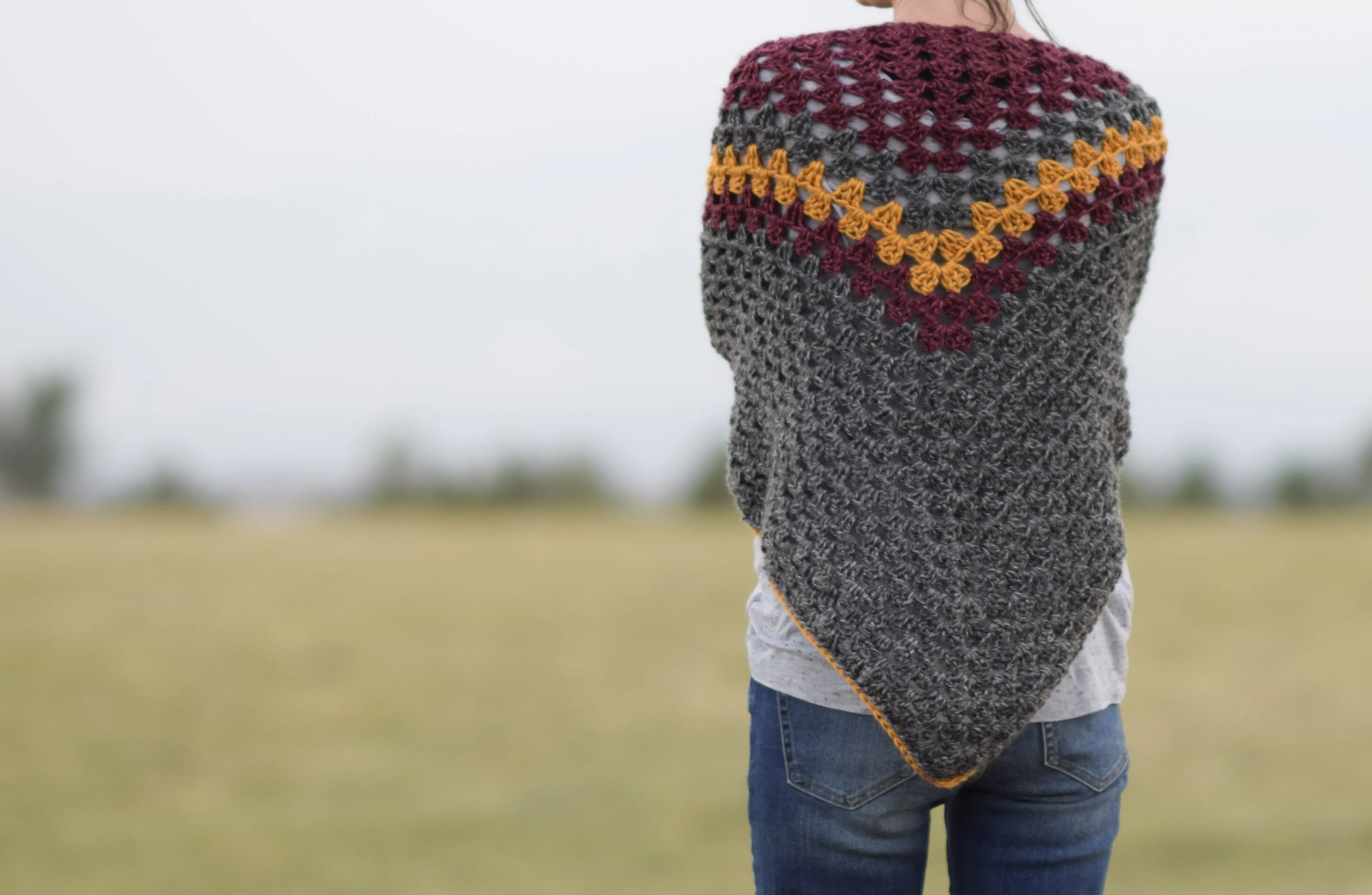 Crochet Kit - Smoky Mountains Triangle Wrap