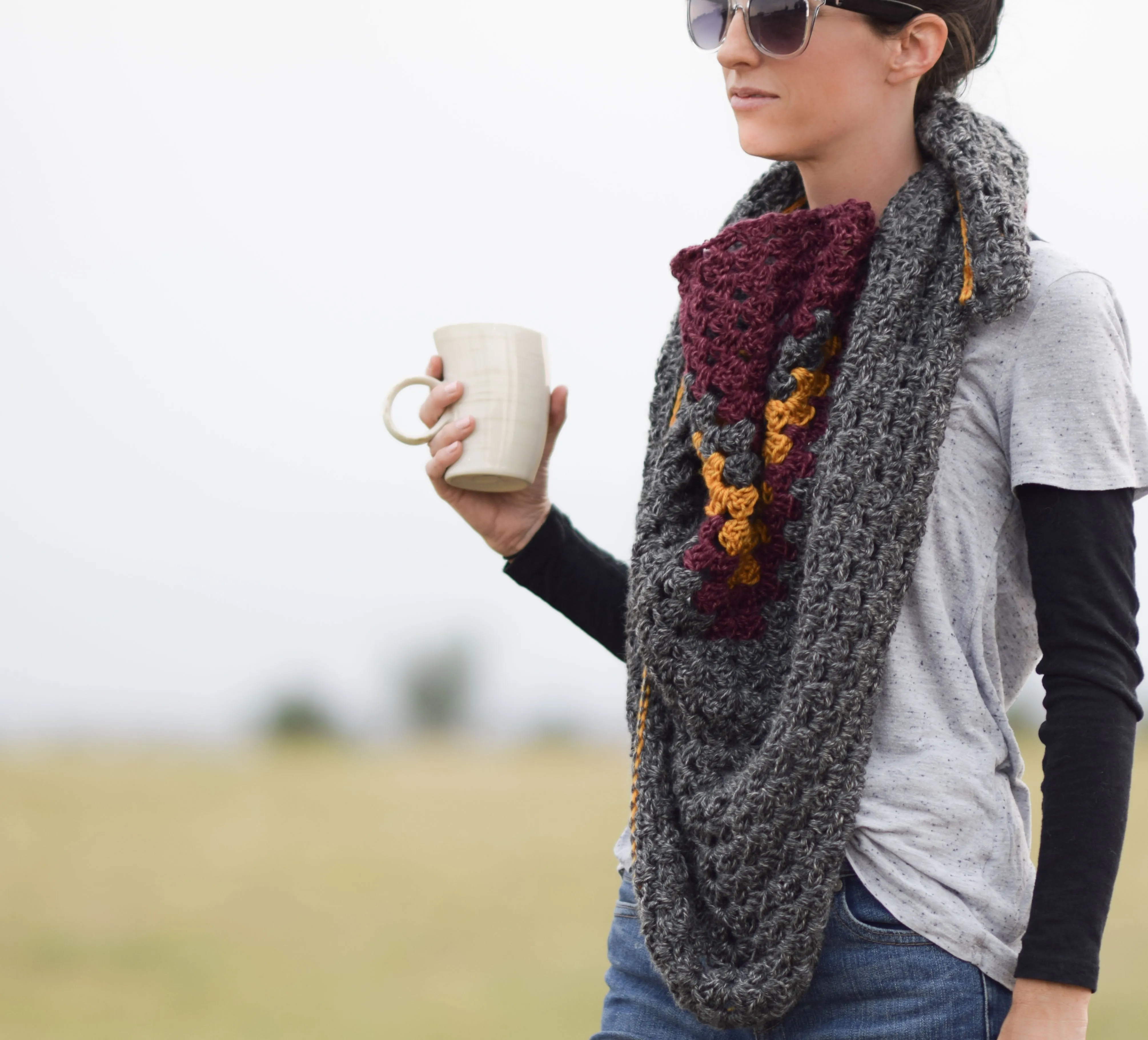 Crochet Kit - Smoky Mountains Triangle Wrap