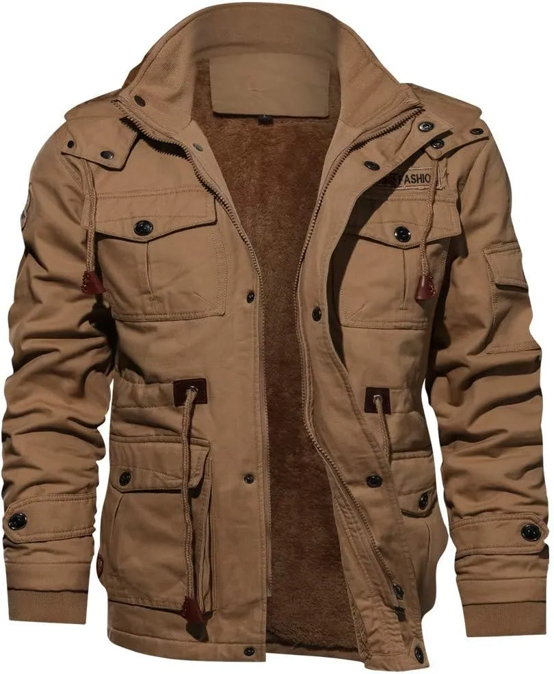 DuDubaby Men's Casual Camouflage Sports Sweatshirt Long Sleeve Zipper Hooded Jacket Coat