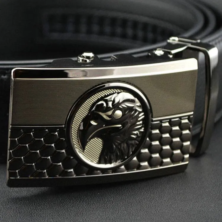 Elegant Eagle Buckle Leather Belt