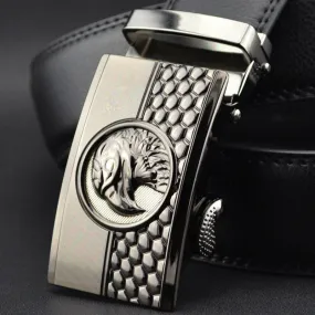 Elegant Eagle Buckle Leather Belt