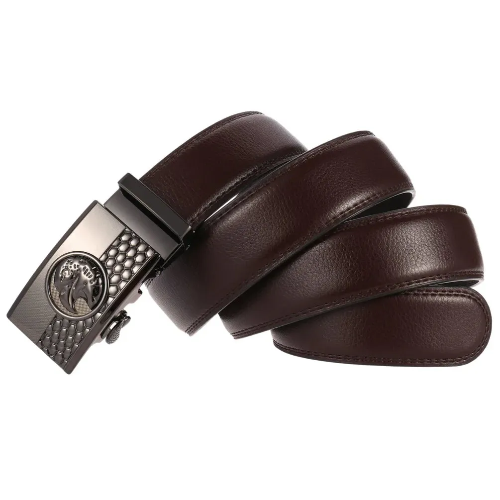 Elegant Eagle Buckle Leather Belt