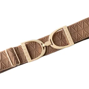Ellany Caramel Dante Gold Stirrup Elastic Ladies Belt