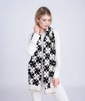 Flint Scarf - Black/Cream