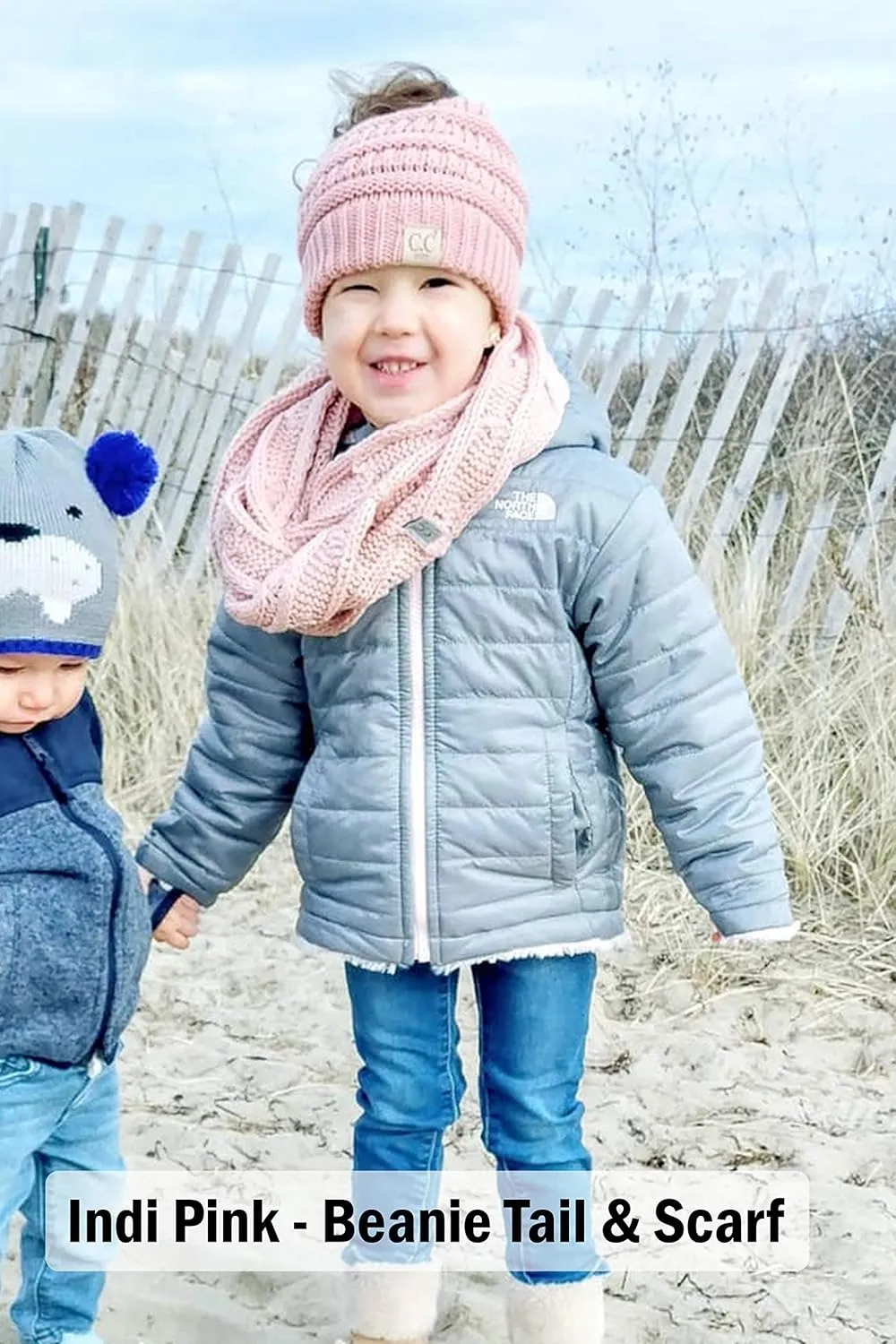 Funky Junque Kids Cozy Winter Bundle - Matching Infinity Scarf, Beanie Hat & Stylish Headwrap Set