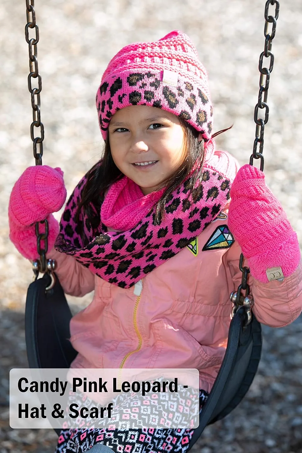 Funky Junque Kids Cozy Winter Bundle - Matching Infinity Scarf, Beanie Hat & Stylish Headwrap Set