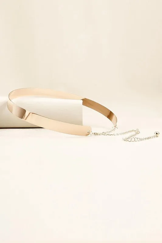 Gold Women's Gold Metal Belt
