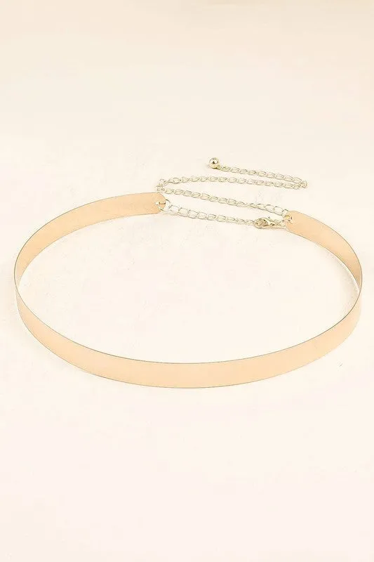 Gold Women's Gold Metal Belt
