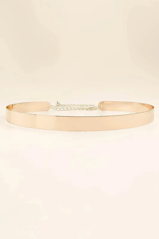 Gold Women's Gold Metal Belt