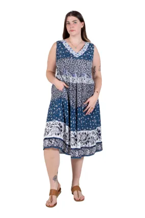 La Cera Plus Size Tiered Print Sundress