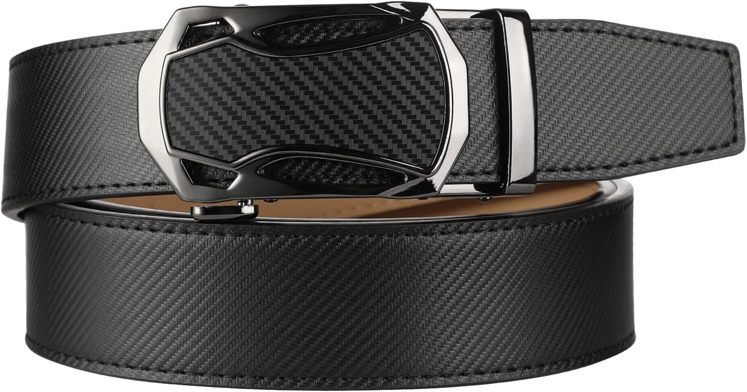 Lavemi Men's Real Leather Ratchet Dress Casual Belt, Cut to Exact Fit,Elegant Gift Box