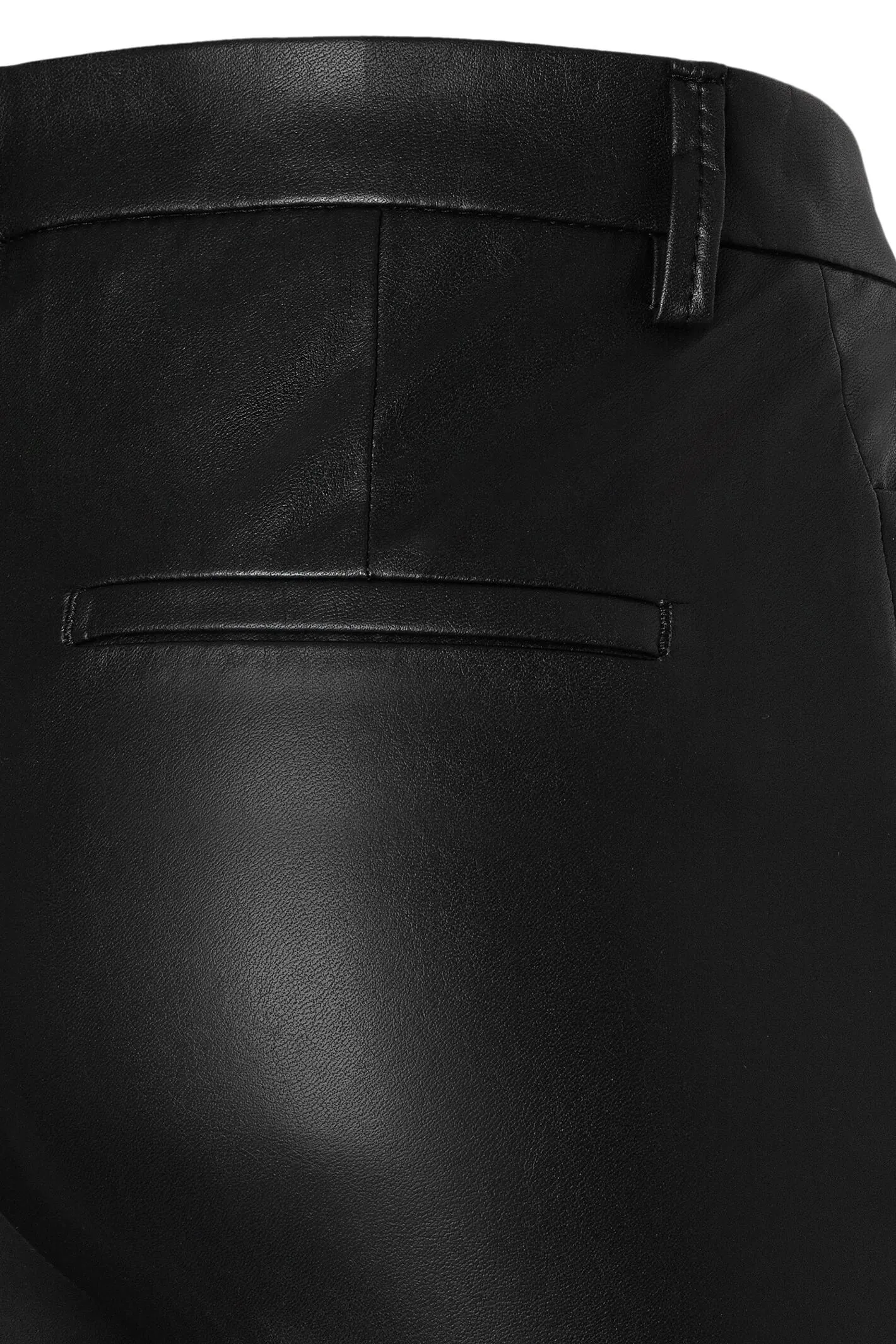 Mac Aida Kick 3082-00-0498L Black Vegan Leather Kick Flare Trousers