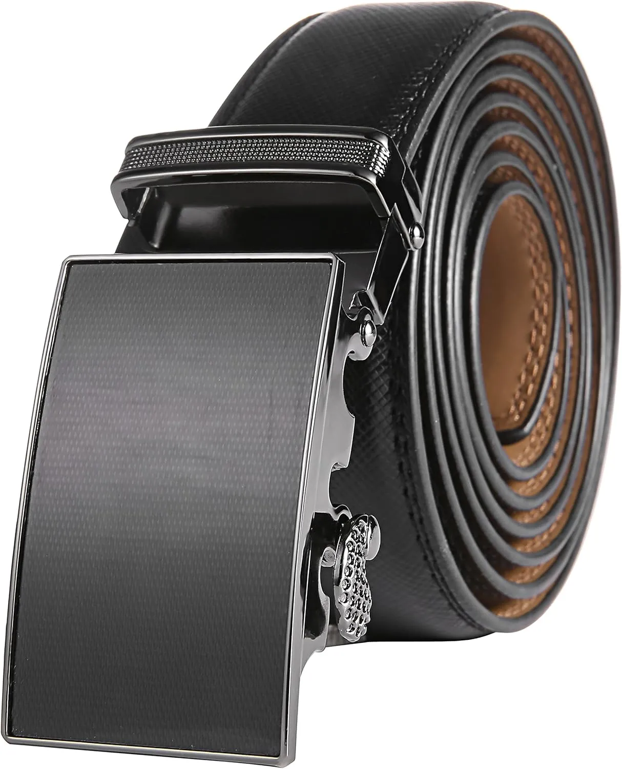 Marino Mens Genuine Leather Ratchet Dress Belt With Automatic Buckle, Enclosed in an Elegant Gift Box