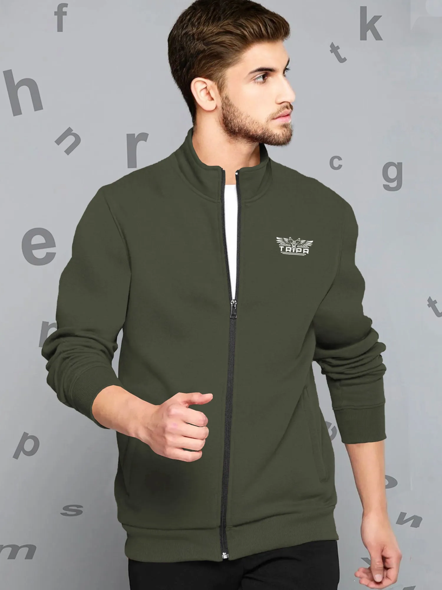 Men Casual Jacket - Olive Green