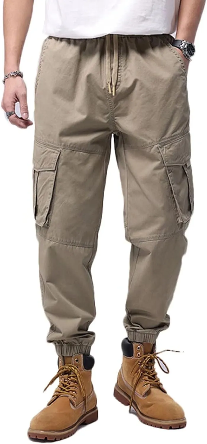 Mens Cargo Pants with Multi Pockets Hiking Outdoor Lightweight Comfortable Pants for Work Tactical
