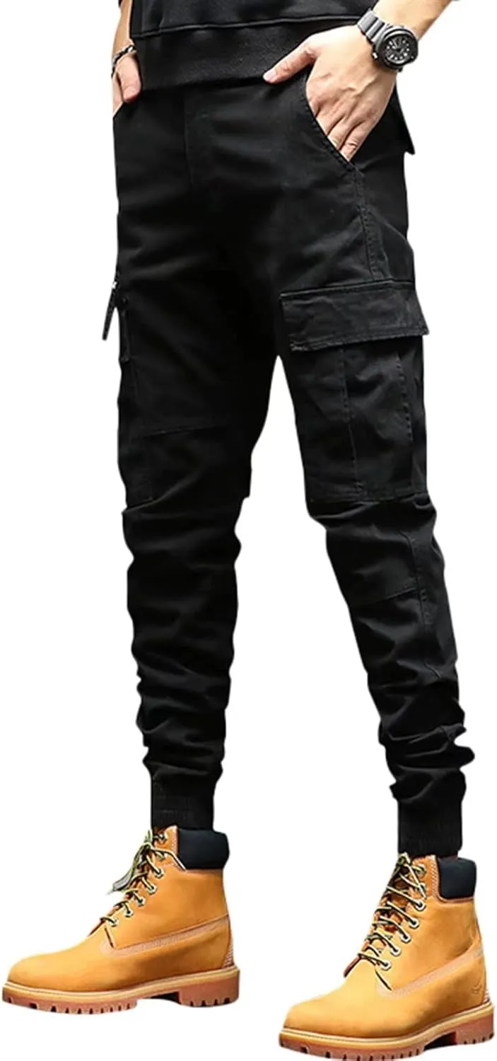 Men's Cargo Trousers,Cargo Pants Joggers with Multi Pockets, Comfortable Combat Trousers for Men