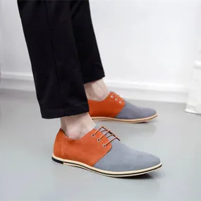 Men's Casual Suede Lace-Up Dress Shoes | Plus Size