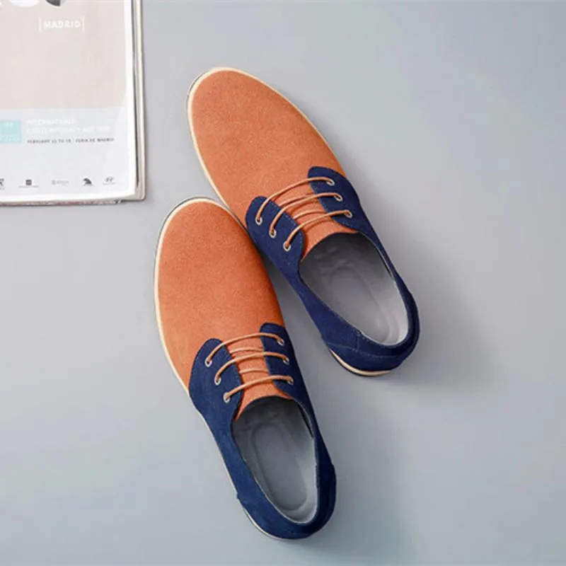 Men's Casual Suede Lace-Up Dress Shoes | Plus Size
