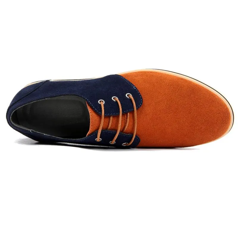 Men's Casual Suede Lace-Up Dress Shoes | Plus Size