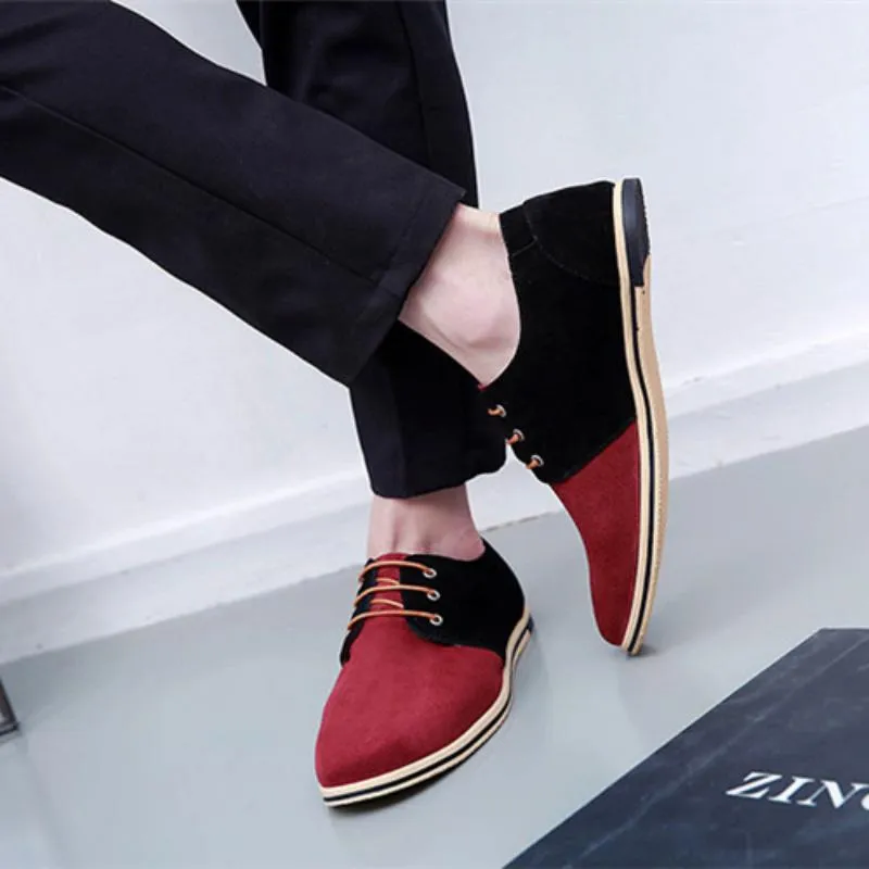 Men's Casual Suede Lace-Up Dress Shoes | Plus Size