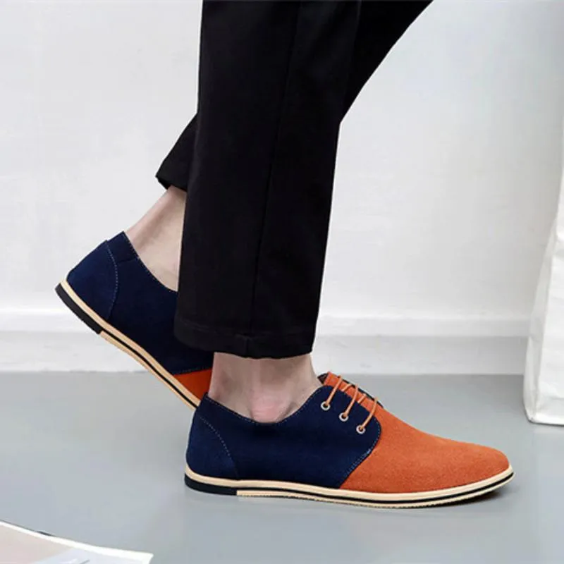 Men's Casual Suede Lace-Up Dress Shoes | Plus Size