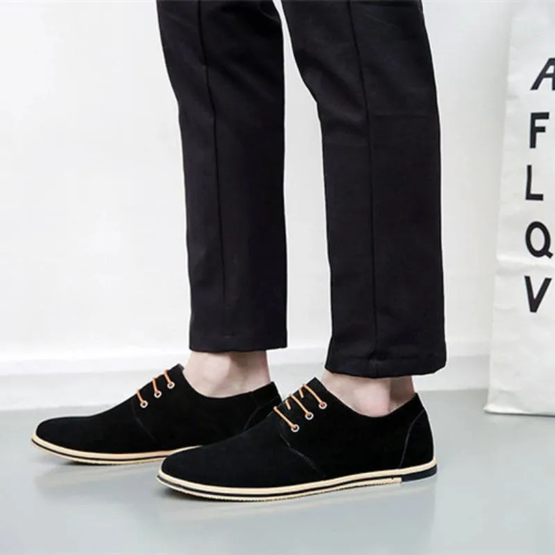 Men's Casual Suede Lace-Up Dress Shoes | Plus Size