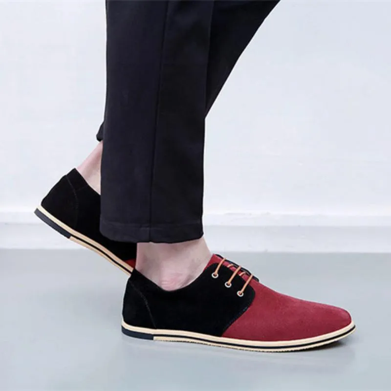Men's Casual Suede Lace-Up Dress Shoes | Plus Size