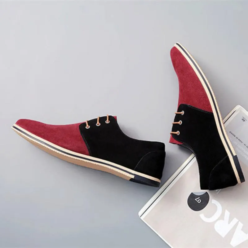Men's Casual Suede Lace-Up Dress Shoes | Plus Size