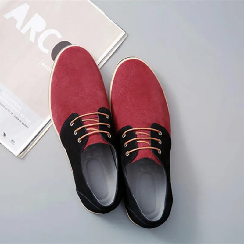 Men's Casual Suede Lace-Up Dress Shoes | Plus Size