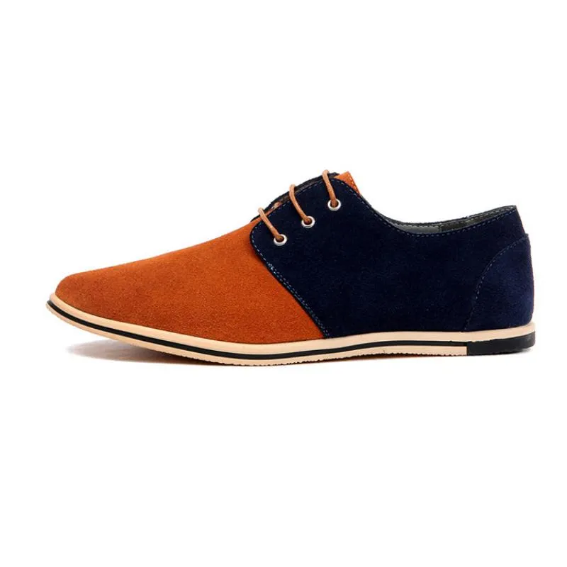 Men's Casual Suede Lace-Up Dress Shoes | Plus Size
