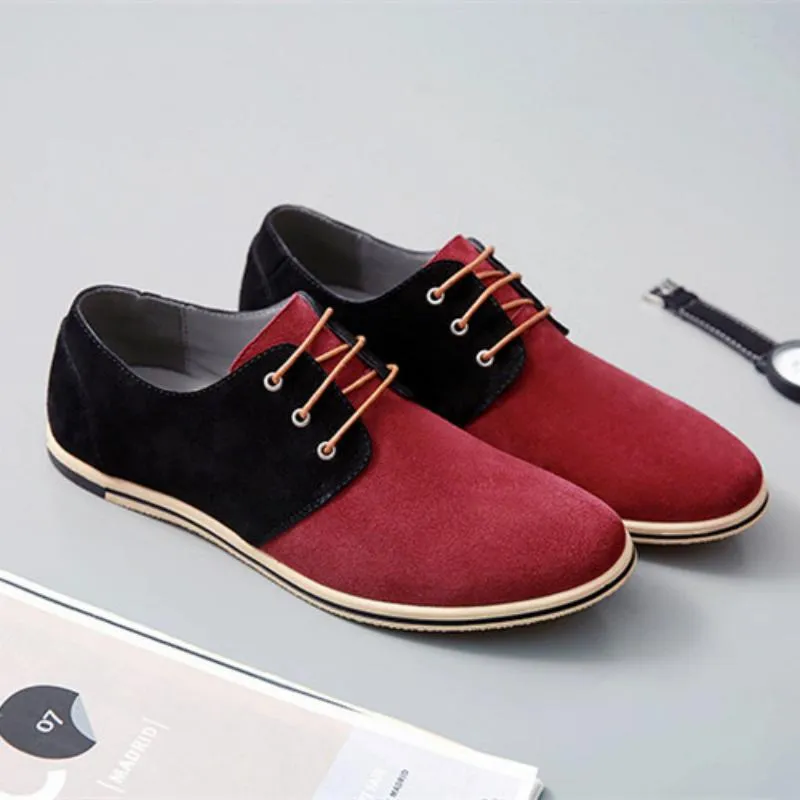 Men's Casual Suede Lace-Up Dress Shoes | Plus Size