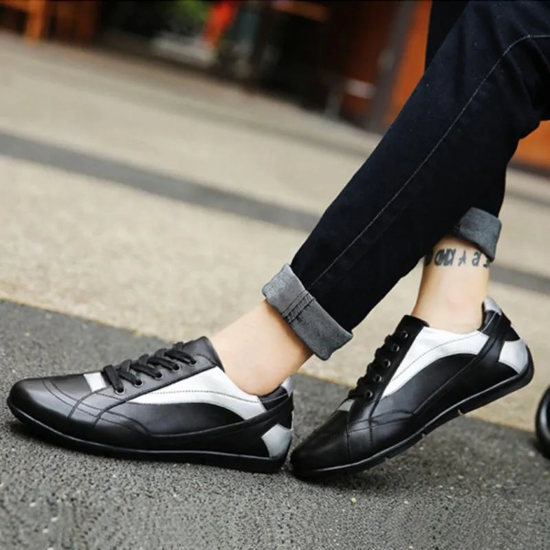 Men's Genuine Leather Flats | Plus Size